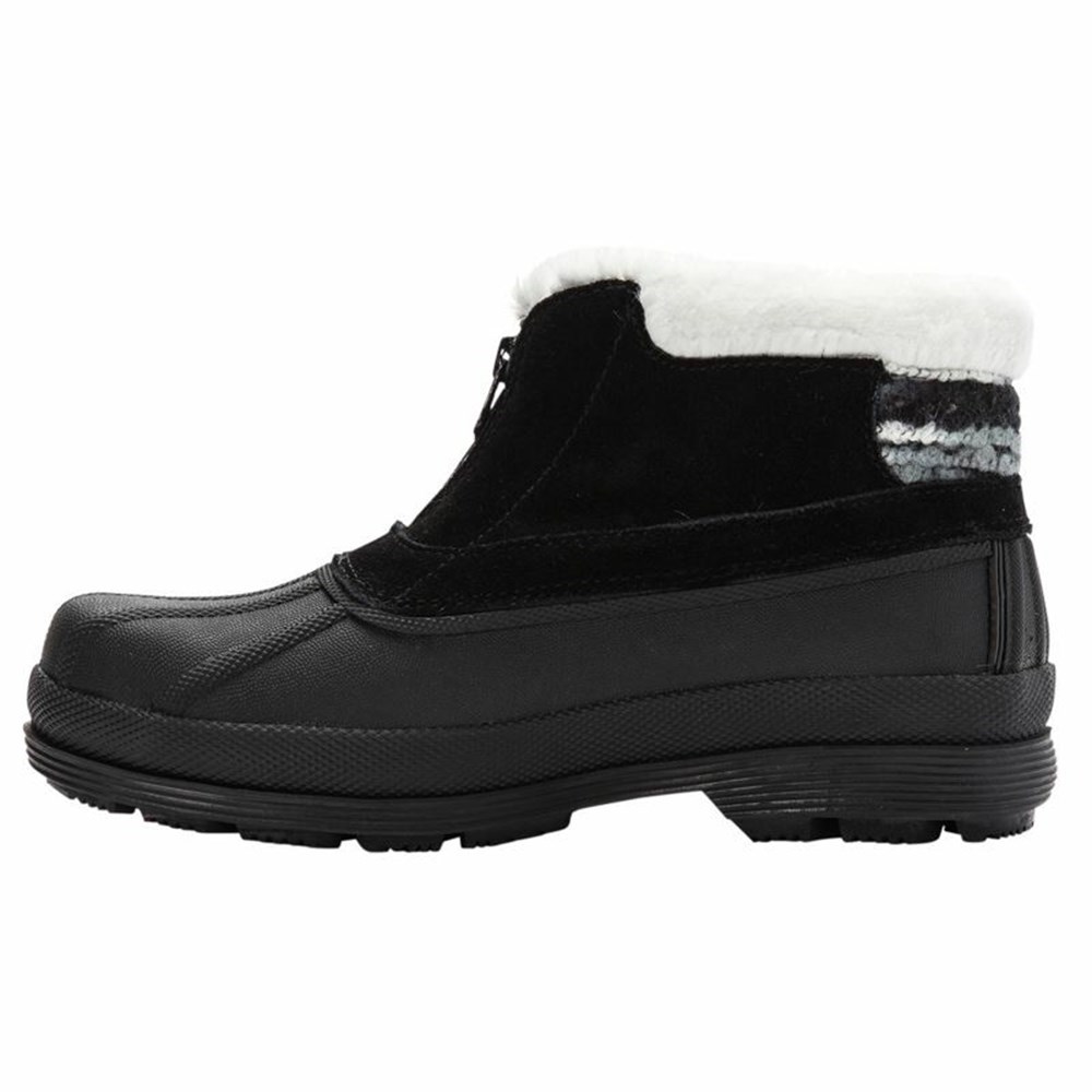 Botas Propet Lumi Ankle Zip Mujer Negras Blancas | POEF-53742