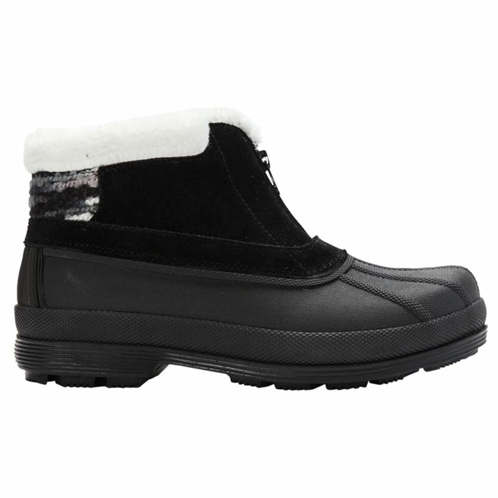 Botas Propet Lumi Ankle Zip Mujer Negras Blancas | POEF-53742