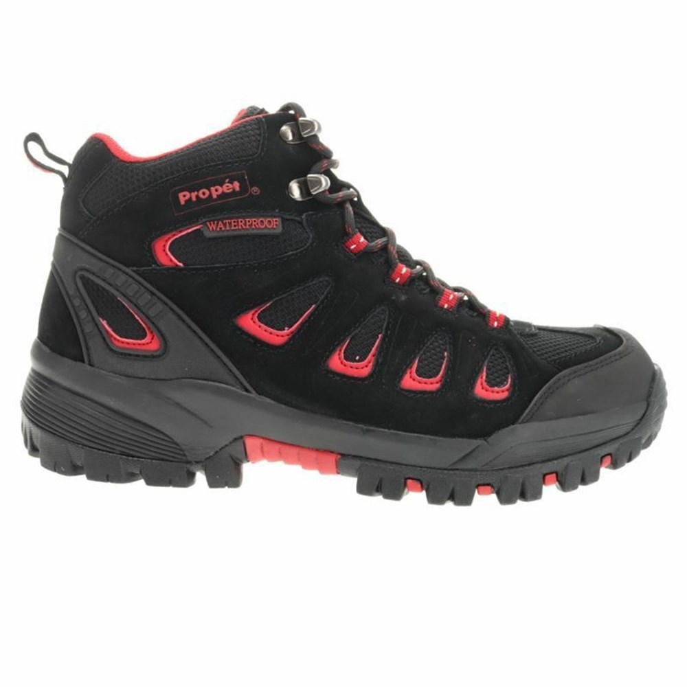 Botas Propet Ridge Walker Hombre Negras Rojas | ZBFK-68710