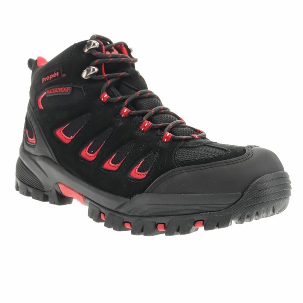 Botas Propet Ridge Walker Hombre Negras Rojas | ZBFK-68710