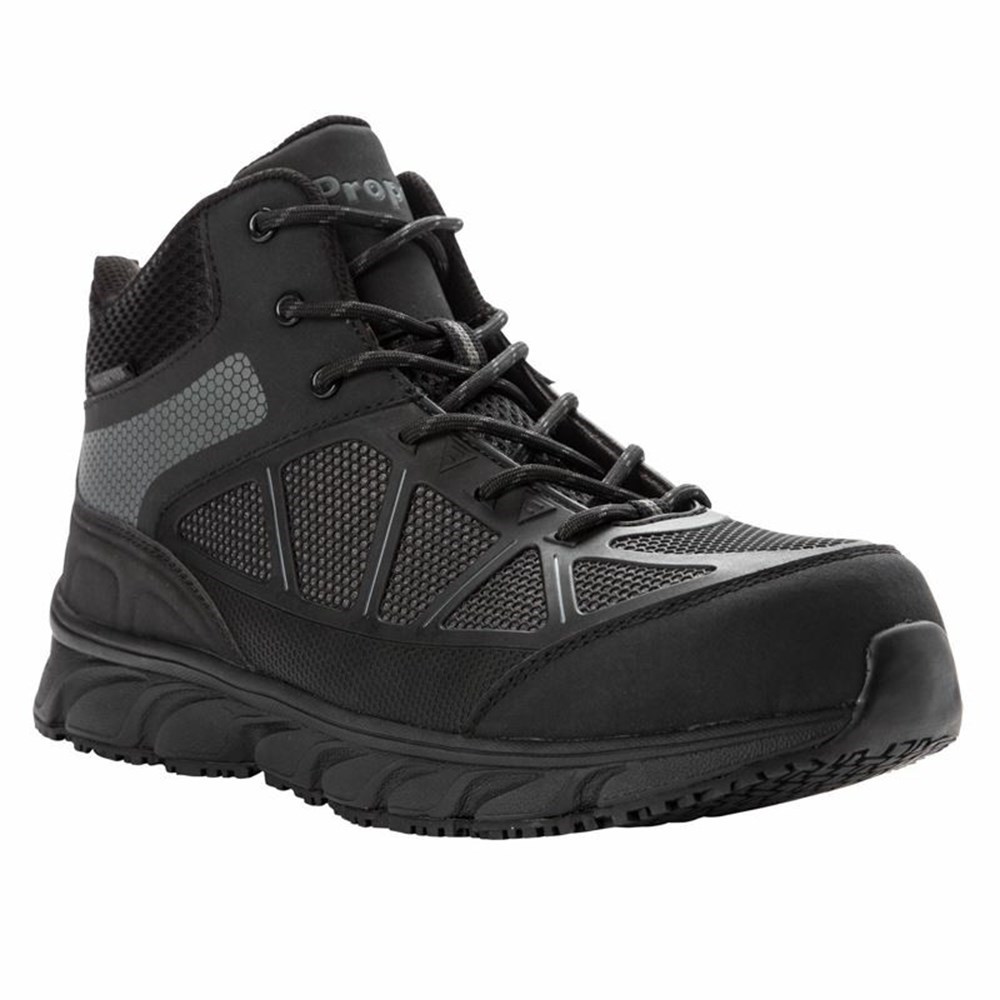 Botas Propet Seeley Hi Hombre Gris Oscuro Negras | DQMC-53247