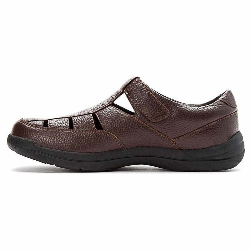 Sandalias Propet Bayport Hombre Marrones | DQUR-58031