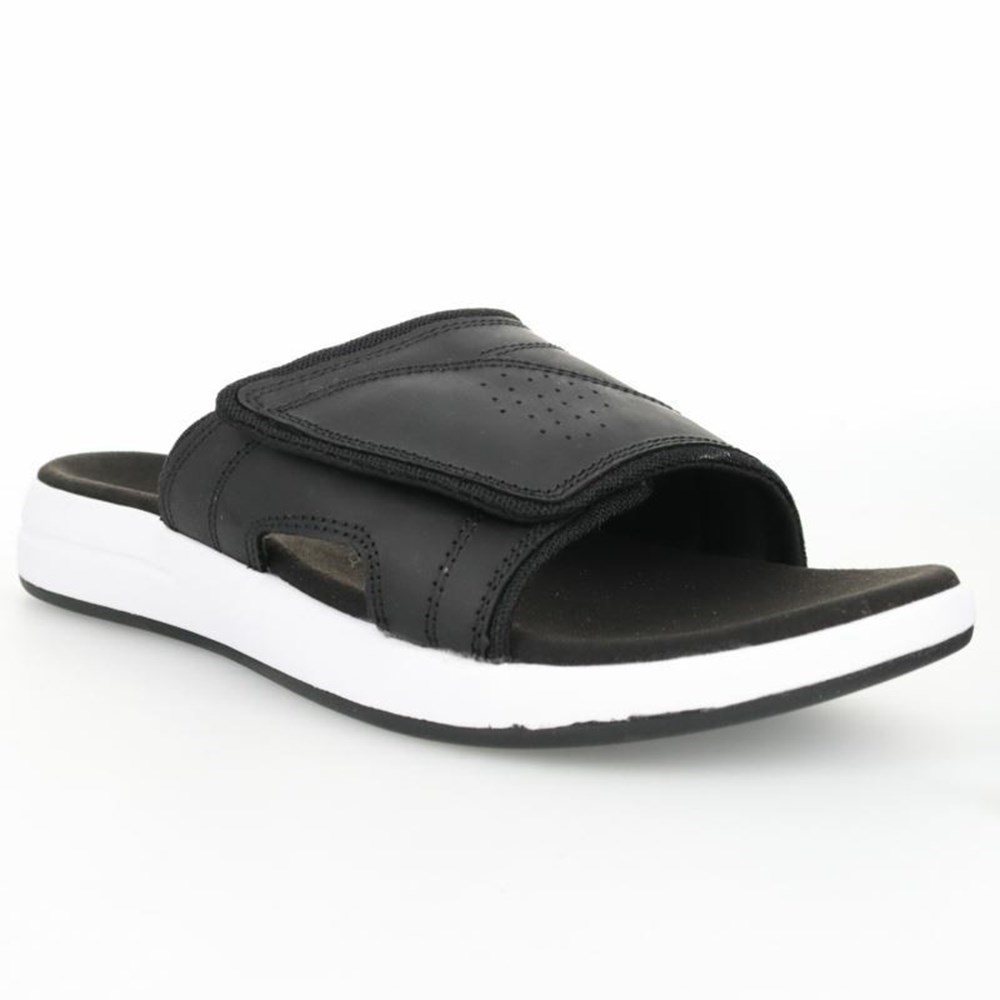 Sandalias Propet Emerson Hombre Negras | OBLM-78019