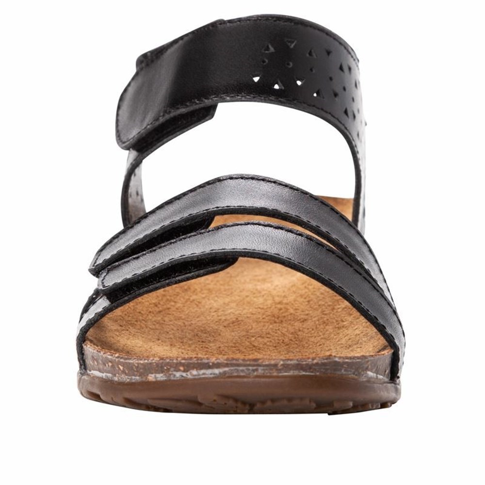 Sandalias Propet Farrah Mujer Negras | MKPL-89316