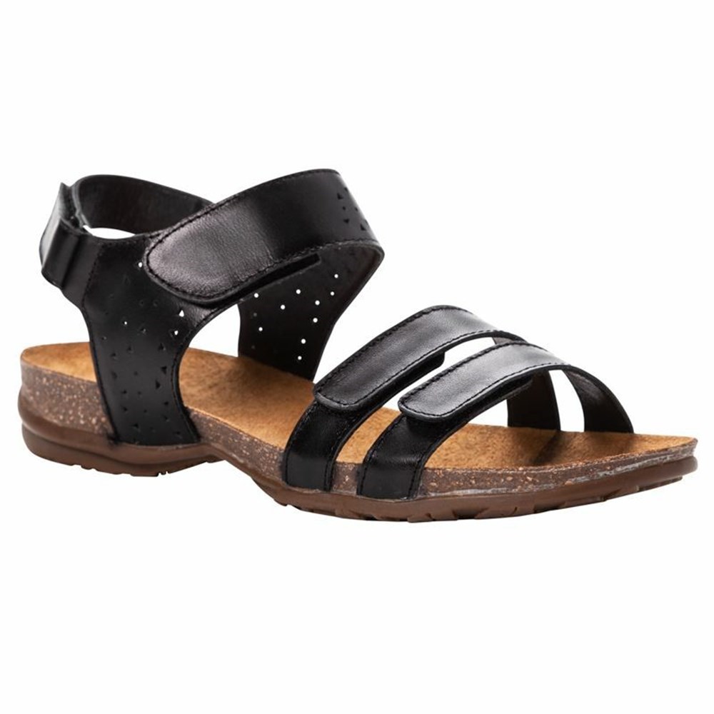 Sandalias Propet Farrah Mujer Negras | MKPL-89316