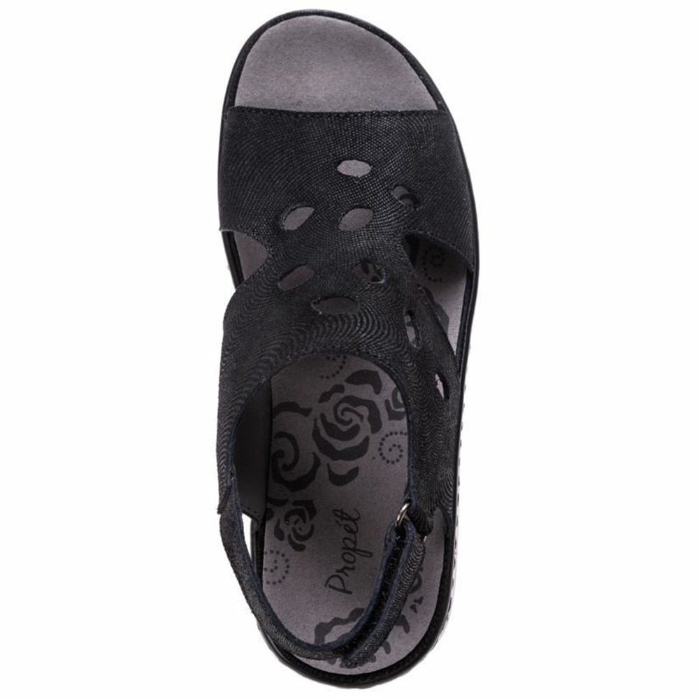 Sandalias Propet Gabbie Mujer Negras | AFMB-84251