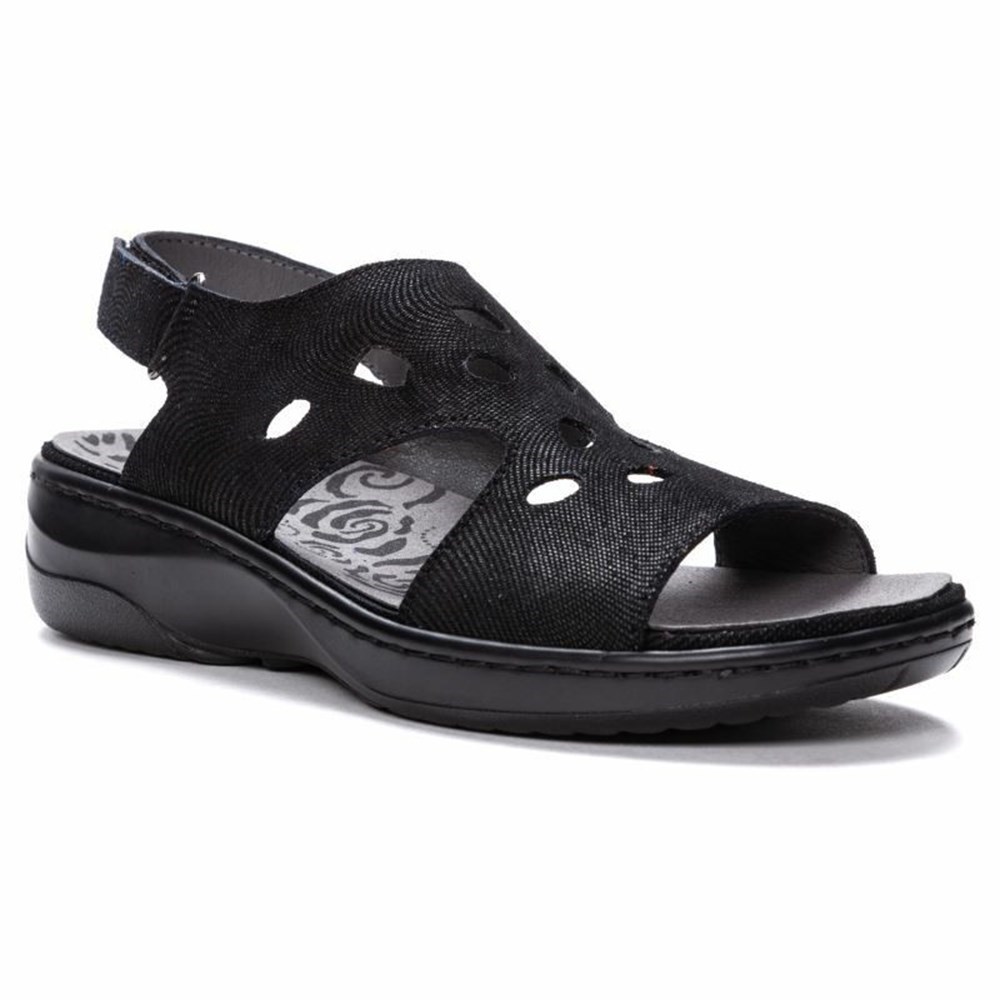 Sandalias Propet Gabbie Mujer Negras | AFMB-84251