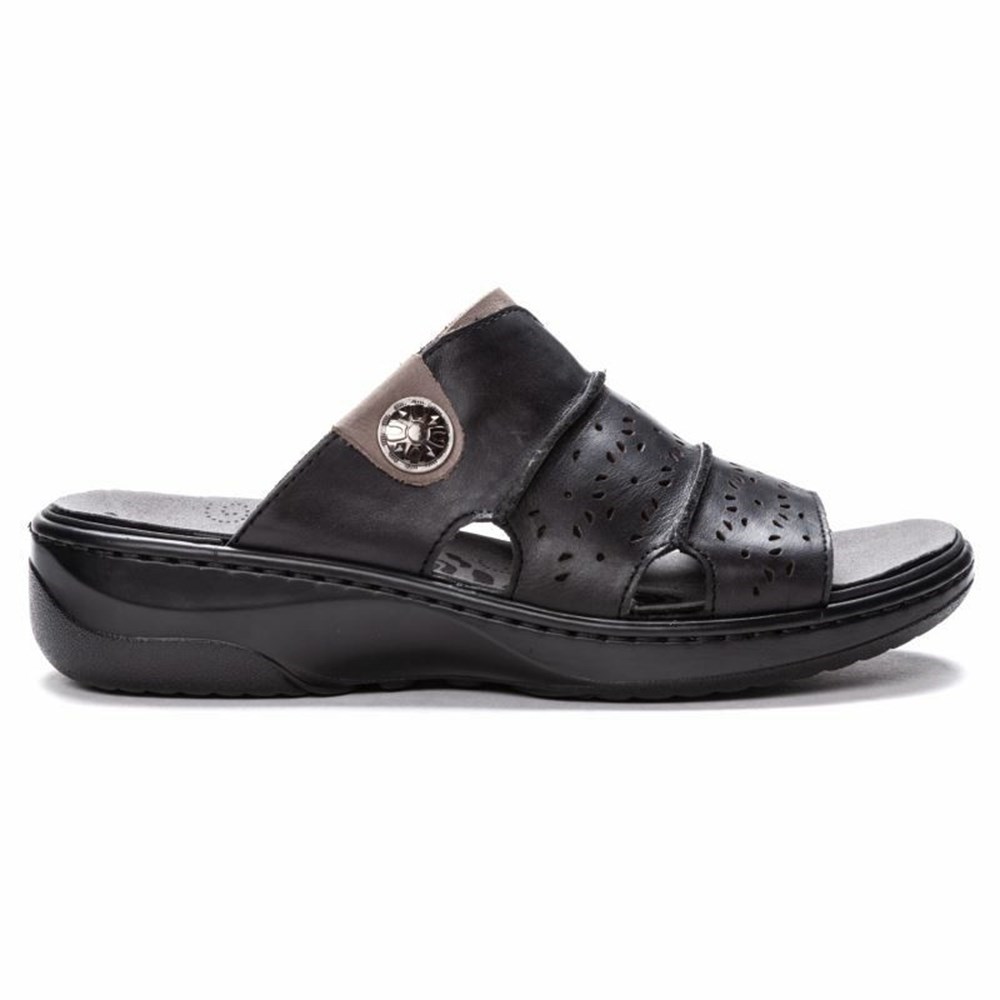 Sandalias Propet Gertie Mujer Negras | EGLF-25831