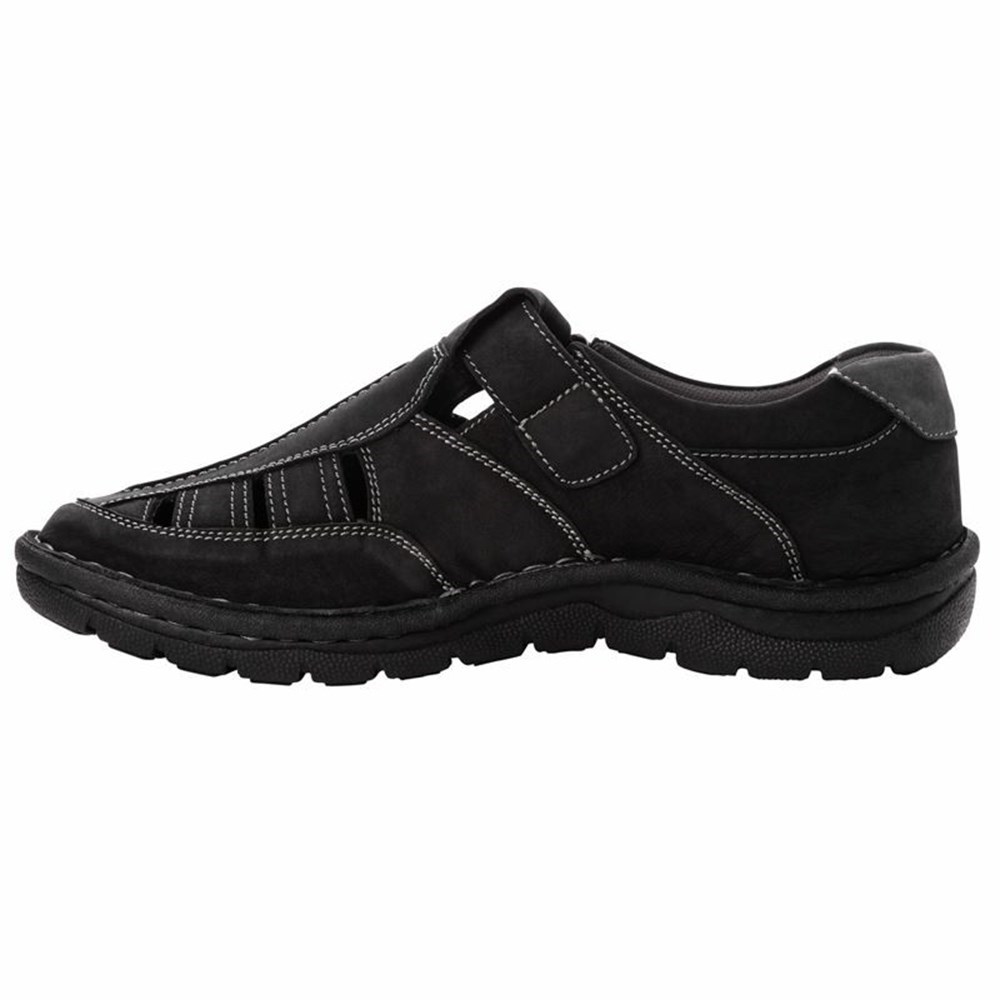 Sandalias Propet Jack Hombre Negras | FGUA-79613