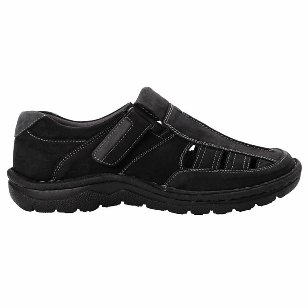 Sandalias Propet Jack Hombre Negras | FGUA-79613