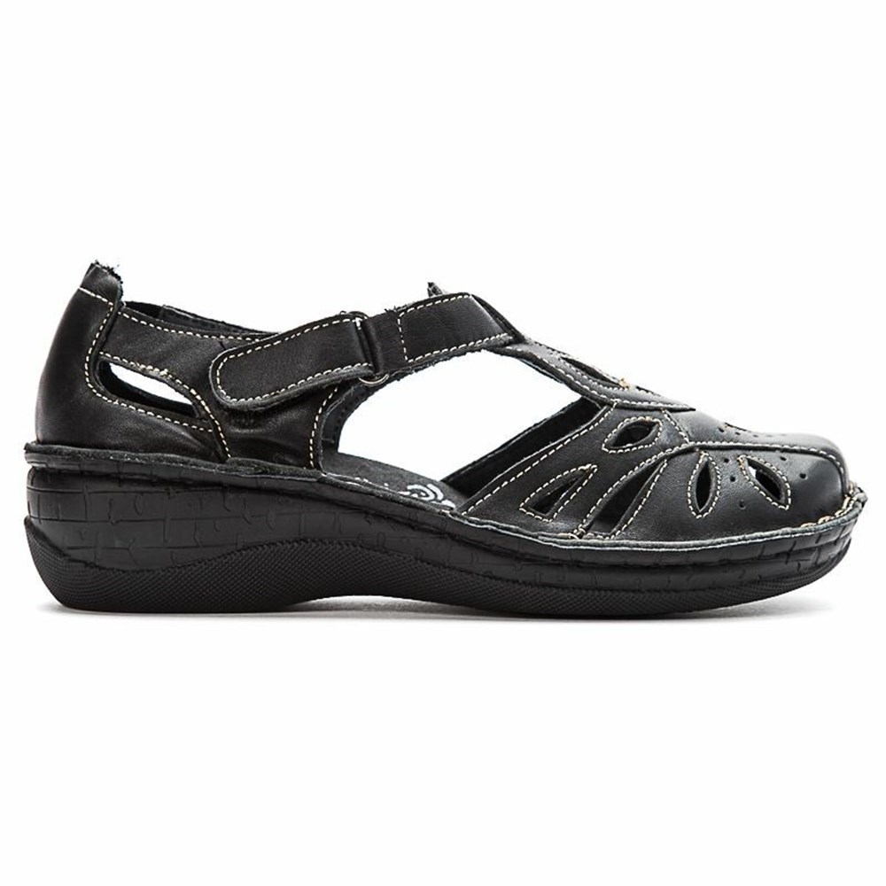 Sandalias Propet Jenna Mujer Negras | IXZO-28936