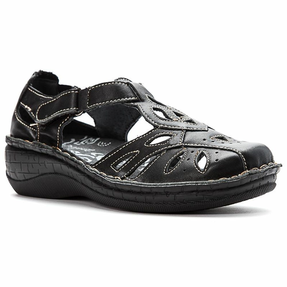 Sandalias Propet Jenna Mujer Negras | IXZO-28936