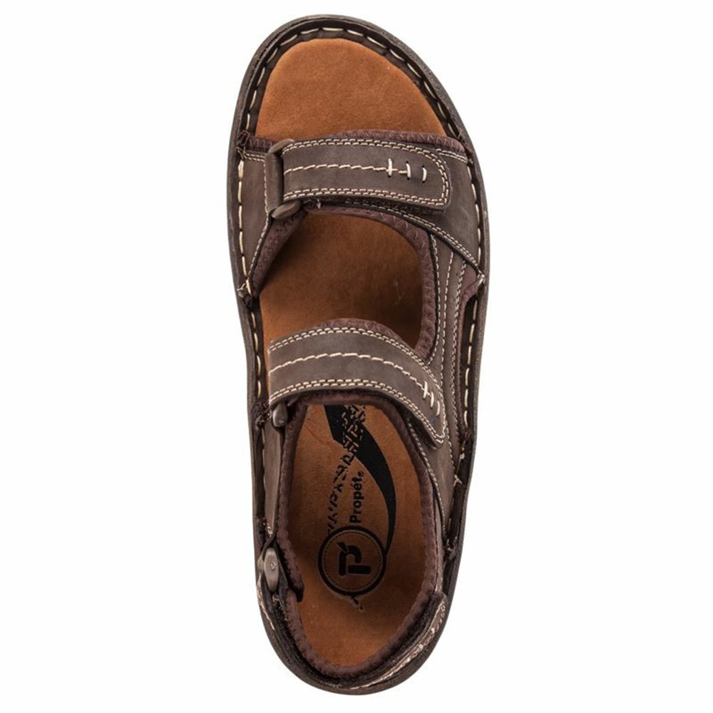 Sandalias Propet Jordy Hombre Cafe | SUCY-45127