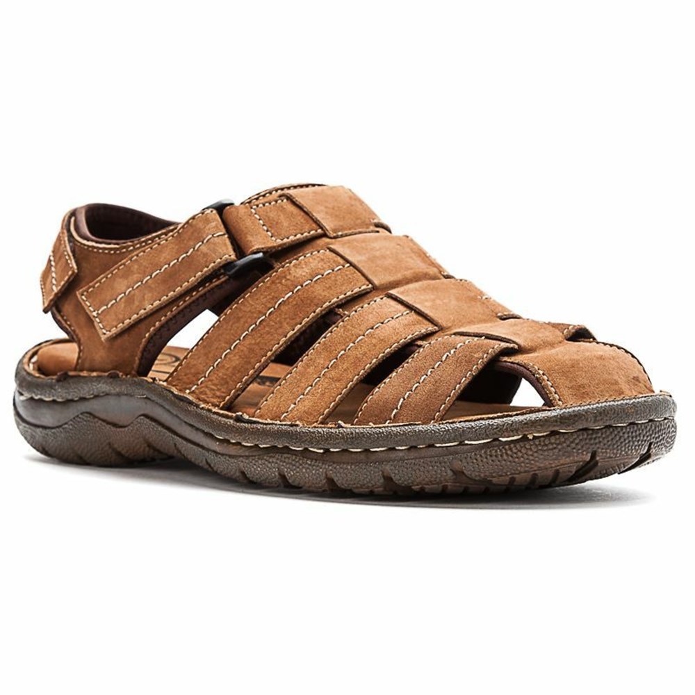 Sandalias Propet Joseph Hombre Marrones | LJMO-87623