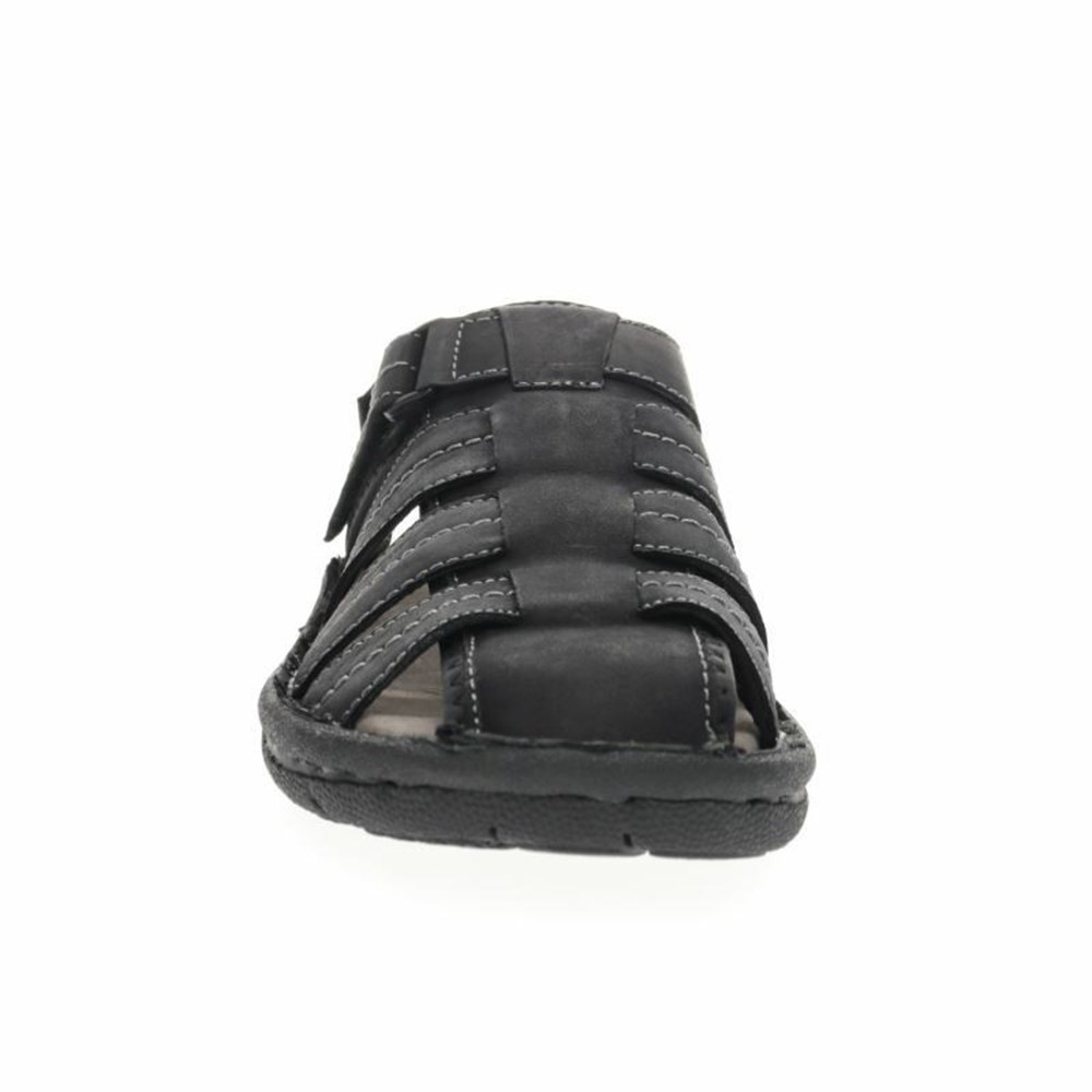 Sandalias Propet Joseph Hombre Negras | DNQZ-90817