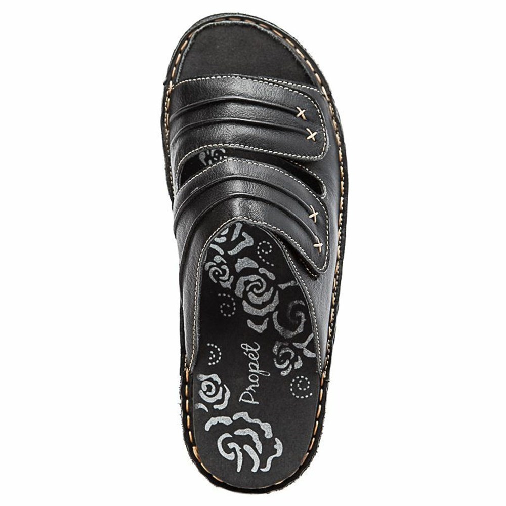 Sandalias Propet June Mujer Negras | XOFS-35167