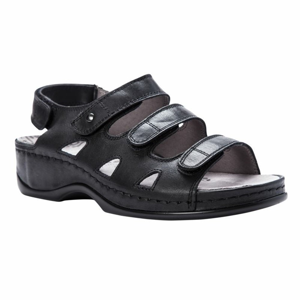 Sandalias Propet Kara Mujer Negras | CWMT-40681