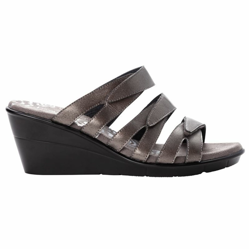 Sandalias Propet Lexie Mujer Plateadas | PJZR-56194