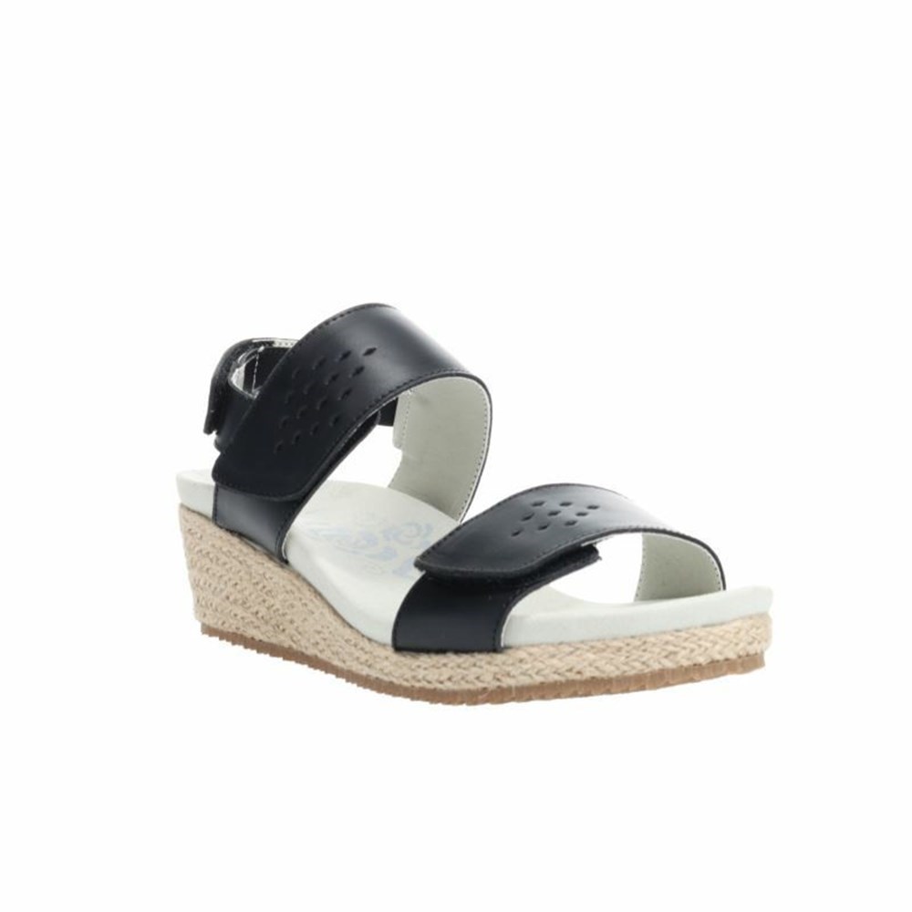 Sandalias Propet Madrid Mujer Negras | VURX-06157