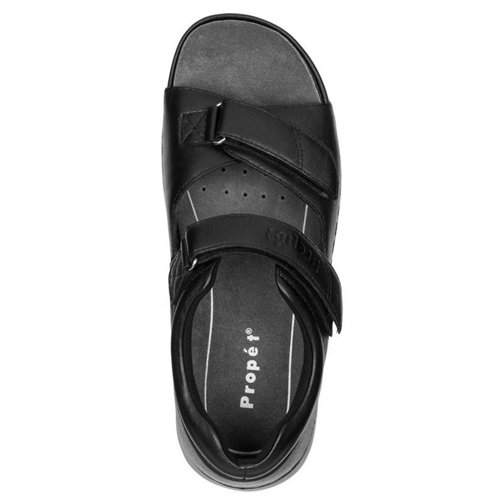 Sandalias Propet Pedic Walker Mujer Negras | JNBV-49205