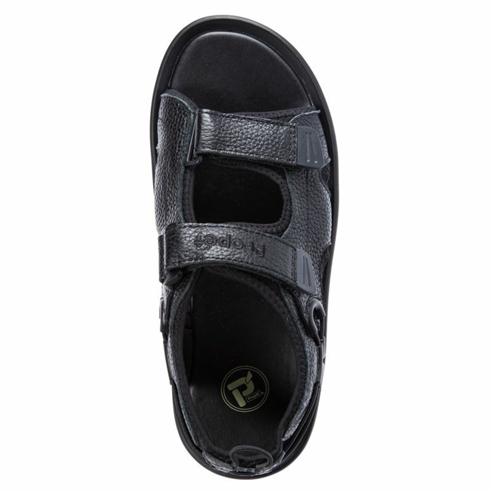 Sandalias Propet SurfWalker II Hombre Negras | FDVB-53078