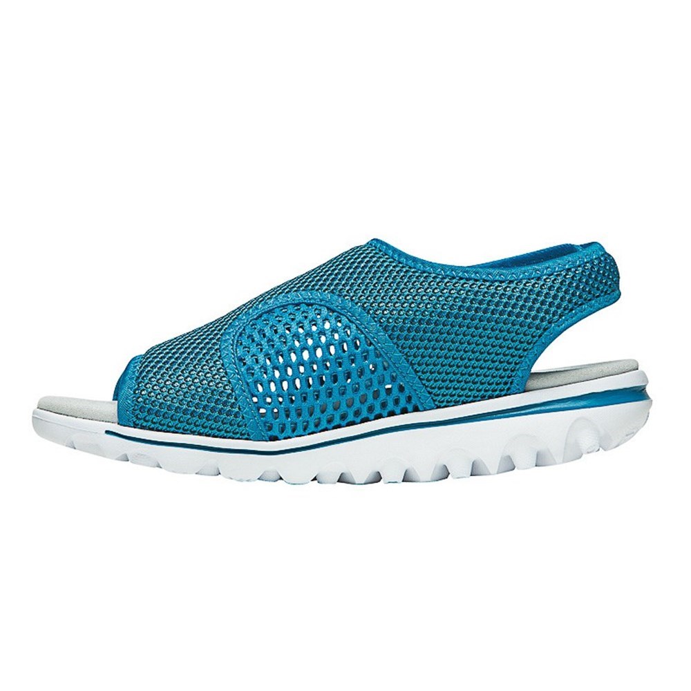 Sandalias Propet TravelActiv SS Mujer Azules Negras | PJQF-89530