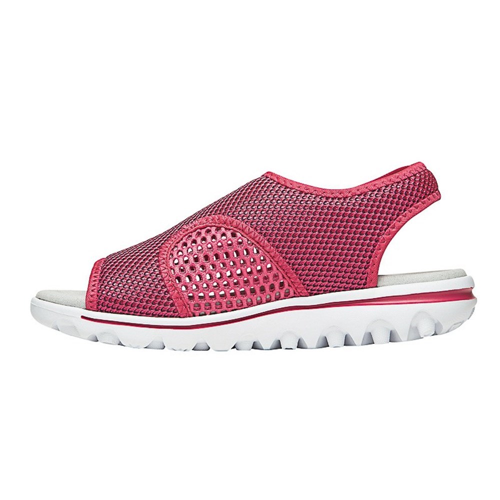 Sandalias Propet TravelActiv SS Mujer Rojas Negras | VIUO-48561