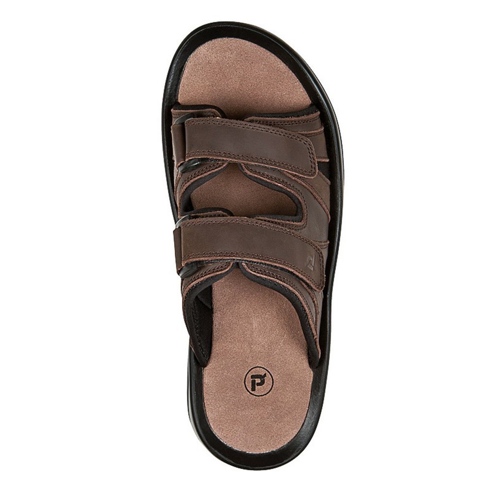 Sandalias Propet Vero Hombre Marrones | OMVR-19507