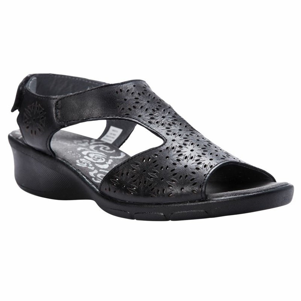 Sandalias Propet Winnie Mujer Negras | RADP-04627