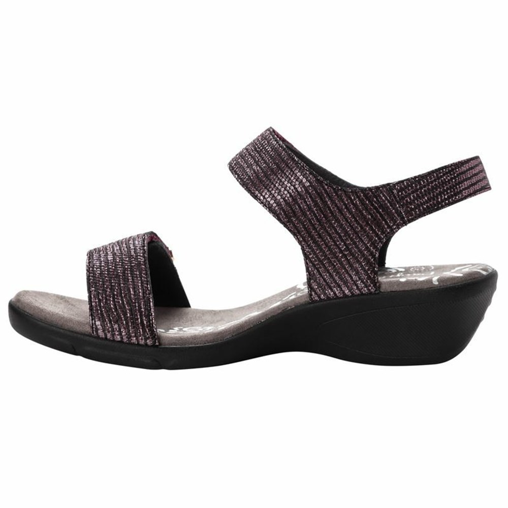 Sandalias Propet Winslet Mujer Negras Rosas | TWGE-08426