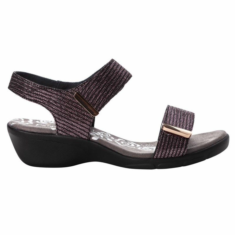 Sandalias Propet Winslet Mujer Negras Rosas | TWGE-08426