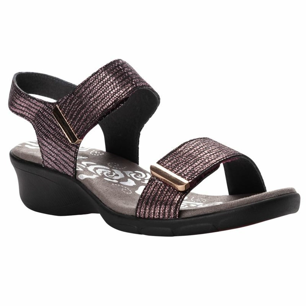 Sandalias Propet Winslet Mujer Negras Rosas | TWGE-08426