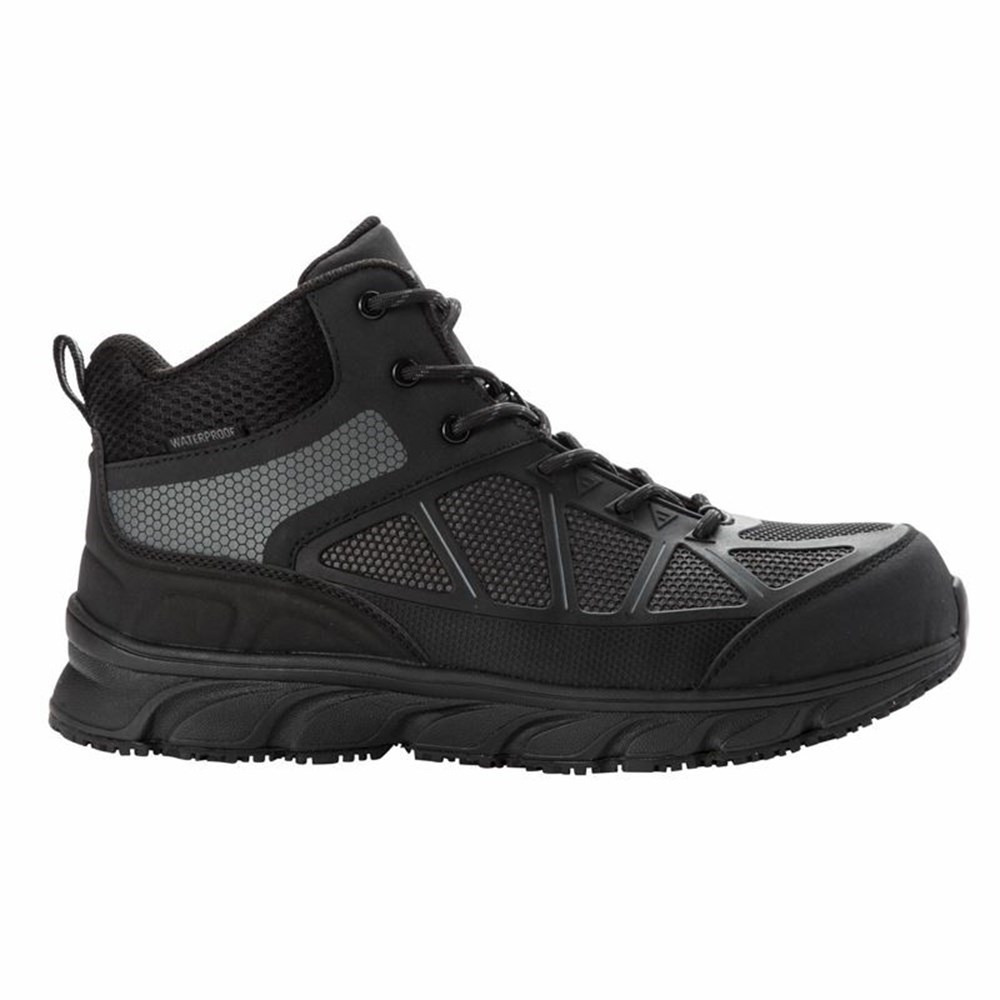 Zapatillas Para Caminar Propet Seeley Hi Hombre Gris Oscuro Negras | PGCQ-04672