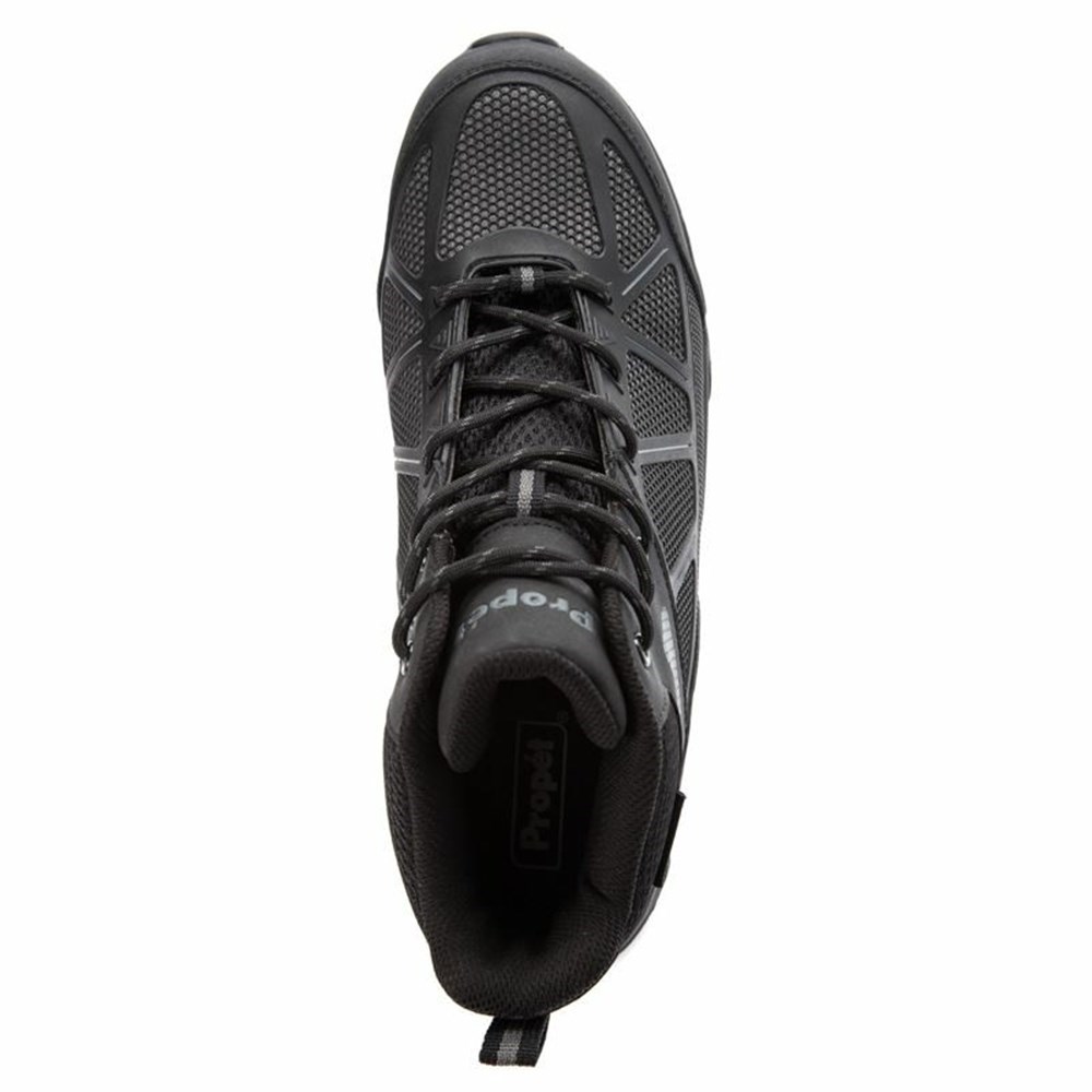 Zapatillas Para Caminar Propet Seeley Hi Hombre Gris Oscuro Negras | PGCQ-04672