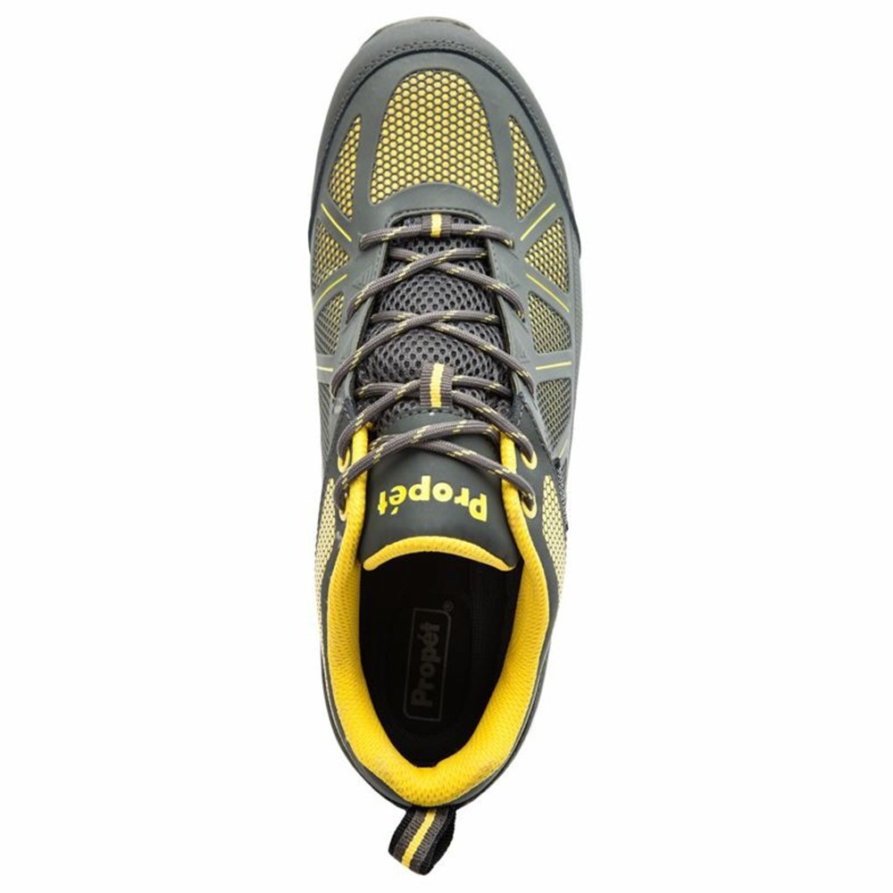 Zapatillas Para Caminar Propet Seeley Hombre Gris Amarillo | KTCV-04985