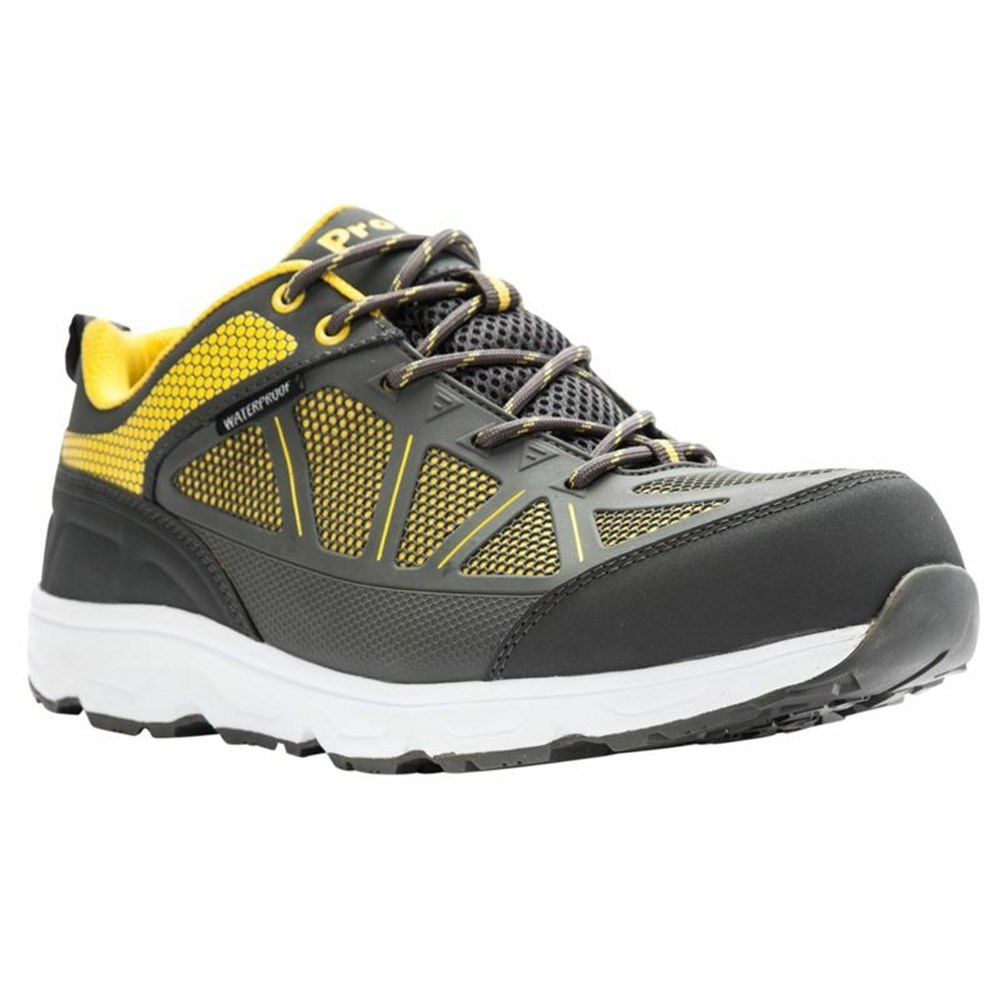 Zapatillas Para Caminar Propet Seeley Hombre Gris Amarillo | KTCV-04985