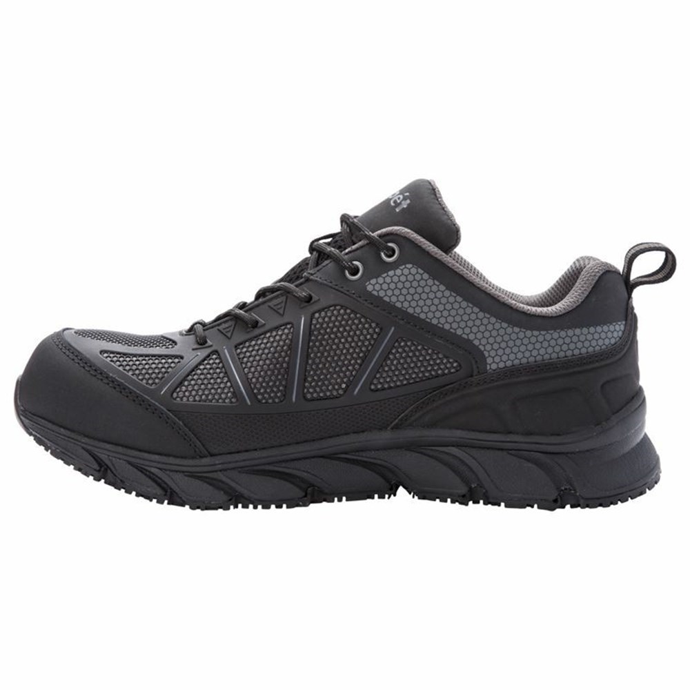 Zapatillas Para Caminar Propet Seeley Hombre Gris Oscuro Negras | TJGS-20859