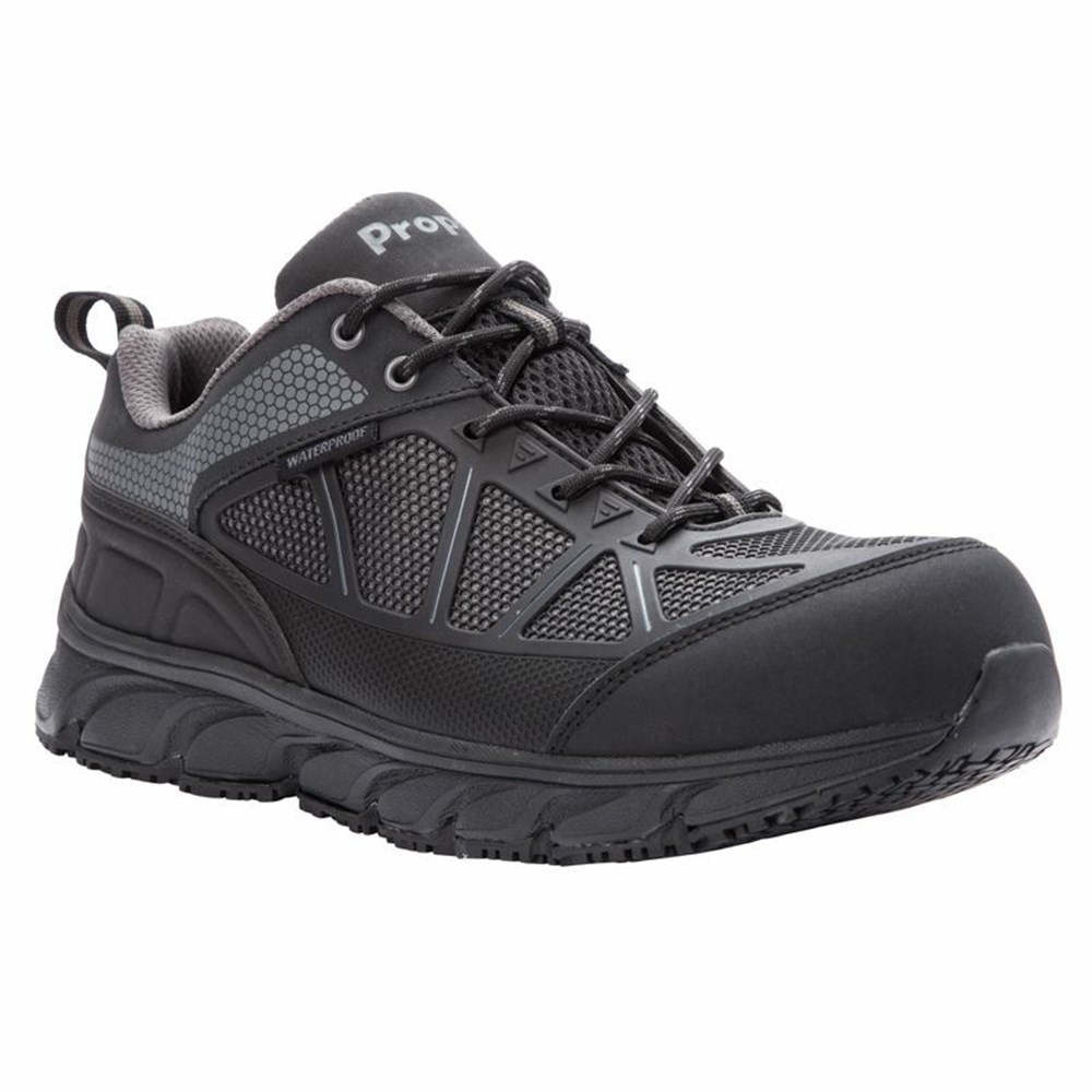 Zapatillas Para Caminar Propet Seeley Hombre Gris Oscuro Negras | TJGS-20859