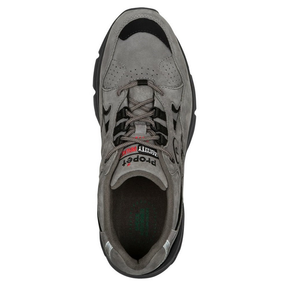 Zapatillas Propet Estabilidad Walker Hombre Gris Negras | ZFLH-63084