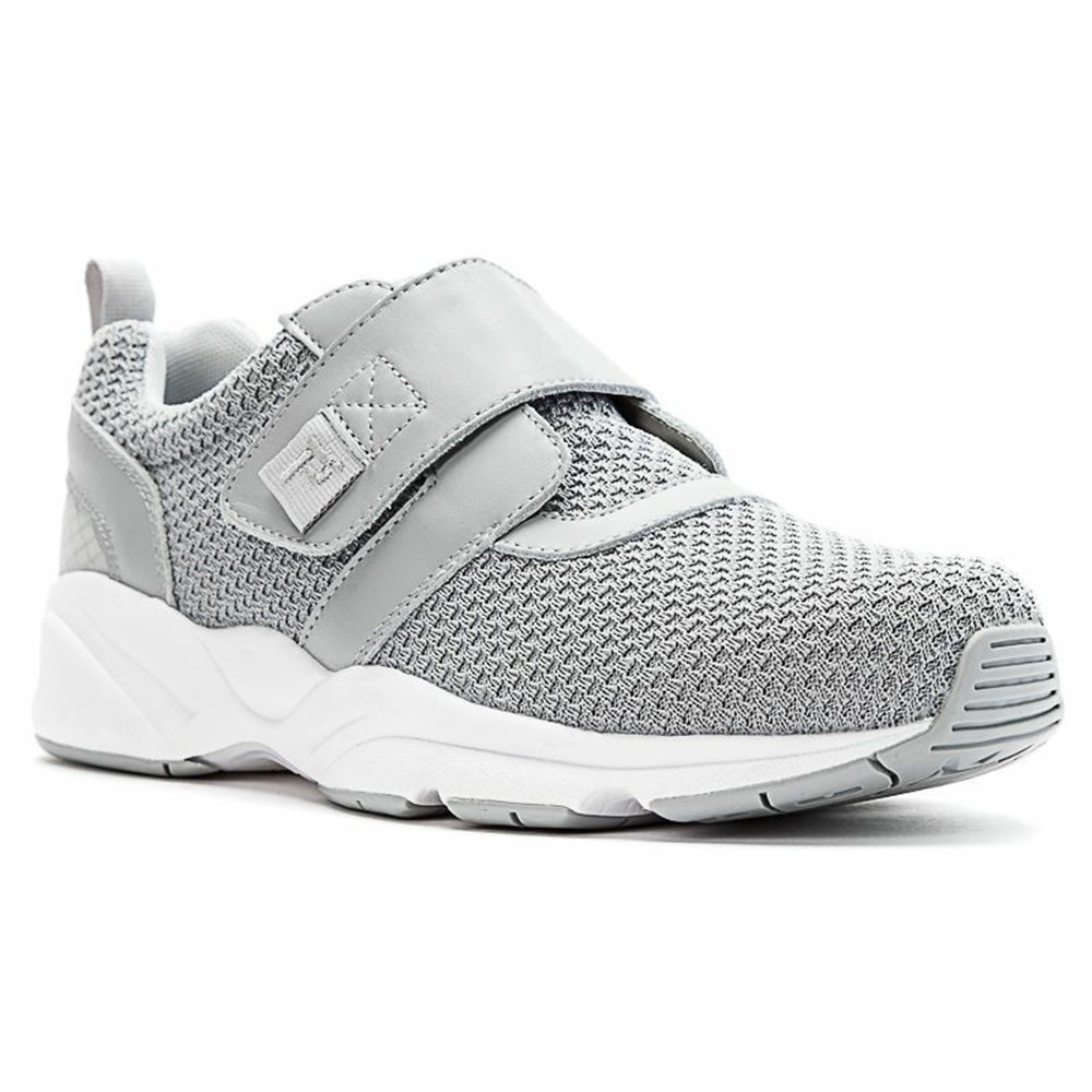 Zapatillas Propet Estabilidad X Correa Hombre Gris | QEPF-03941