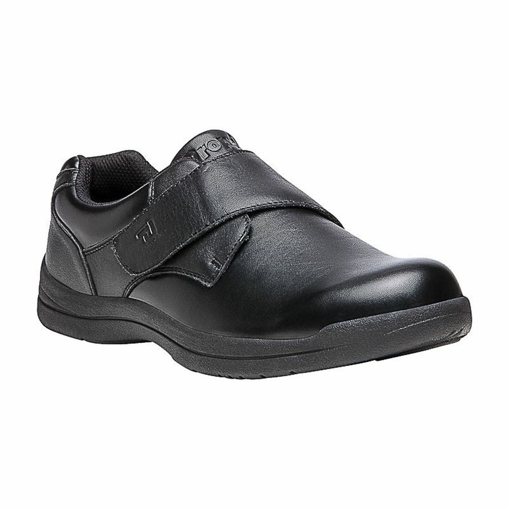 Zapatillas Propet Marv Correa Hombre Negras | LFRC-58926