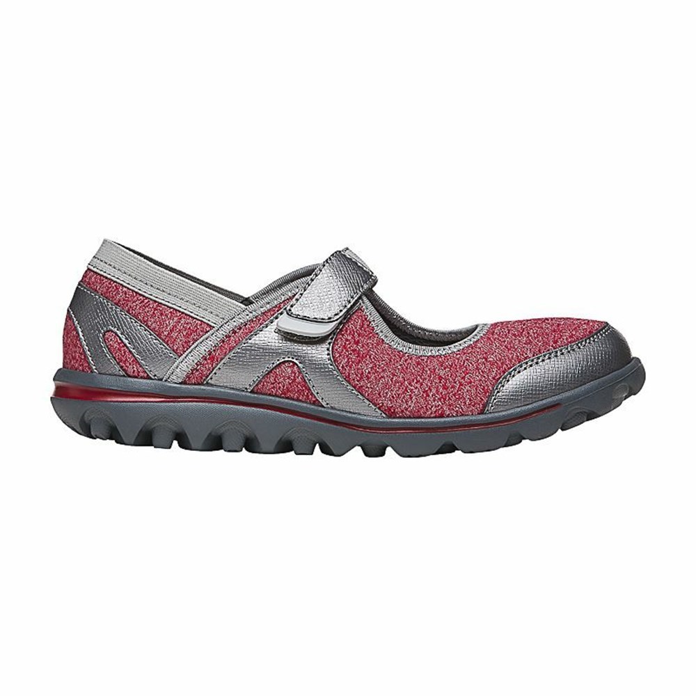 Zapatillas Propet Onalee Mujer Rojas Plateadas | NEQS-53610