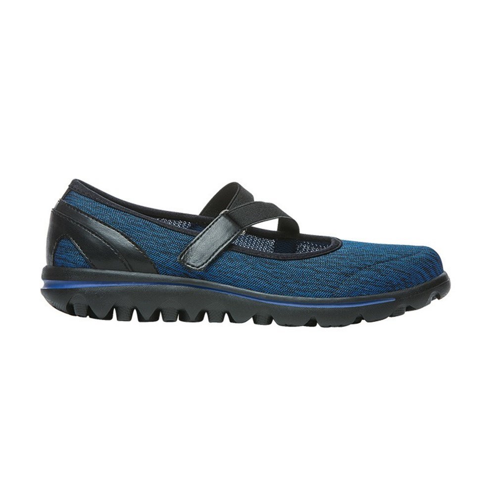 Zapatillas Propet TravelActiv Mary Jane Mujer Negras Azul Marino | EBLI-73965