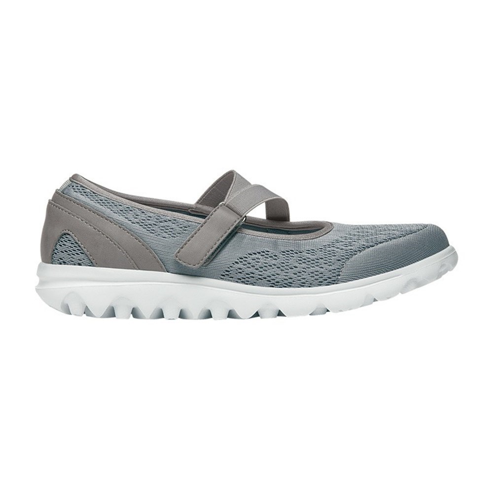 Zapatillas Propet TravelActiv Mary Jane Mujer Plateadas | FZTA-96157