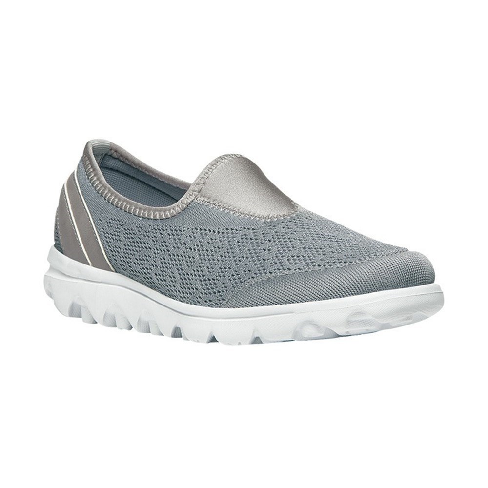 Zapatillas Propet TravelActive Slip-On Mujer Plateadas | IHEY-50437