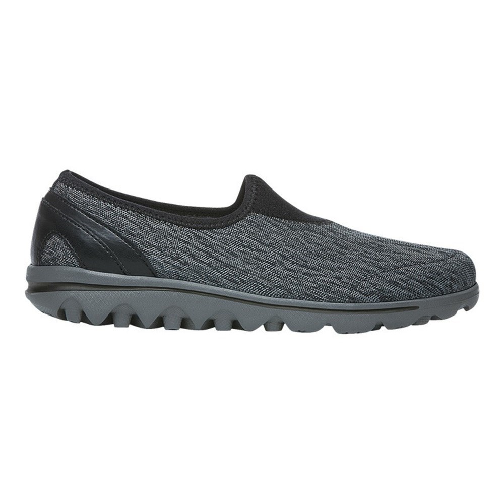 Zapatillas Propet TravelActive Slip-On Mujer Negras Gris | RVOX-41570