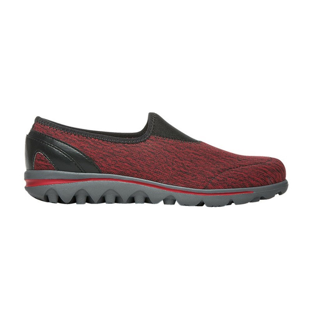 Zapatillas Propet TravelActive Slip-On Mujer Negras Rojas | TSOD-38491