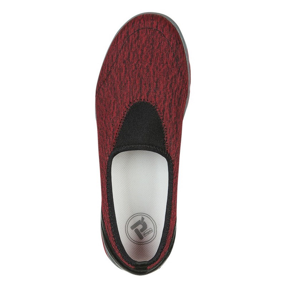 Zapatillas Propet TravelActive Slip-On Mujer Negras Rojas | TSOD-38491