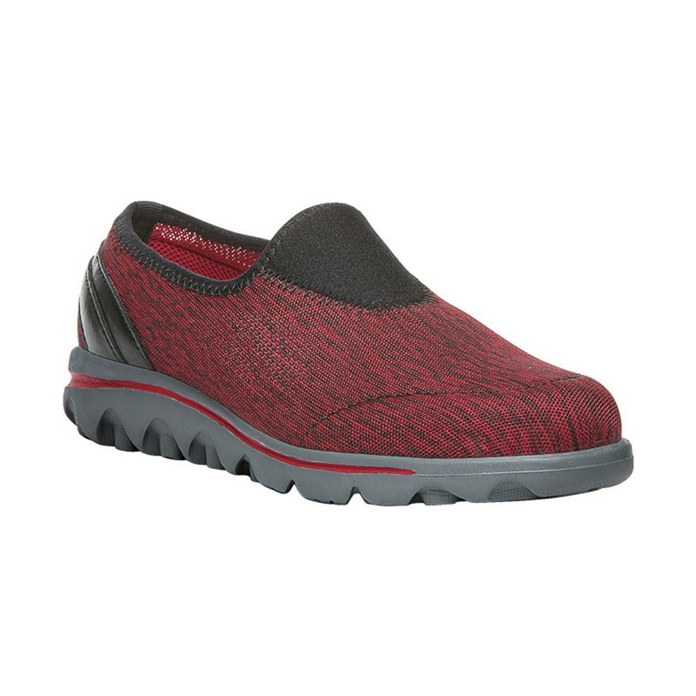 Zapatillas Propet TravelActive Slip-On Mujer Negras Rojas | TSOD-38491