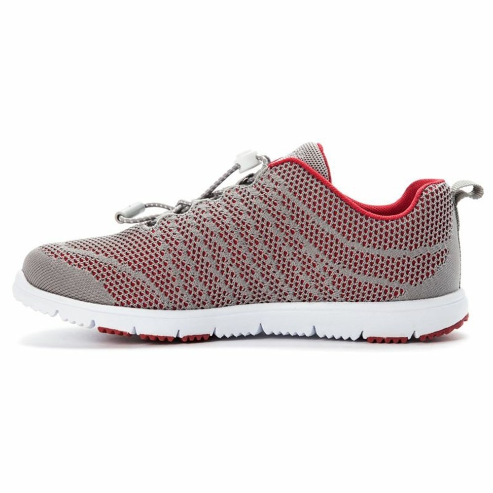 Zapatillas Propet TravelWalker EVO Mujer Gris Rojas | CNQT-08521